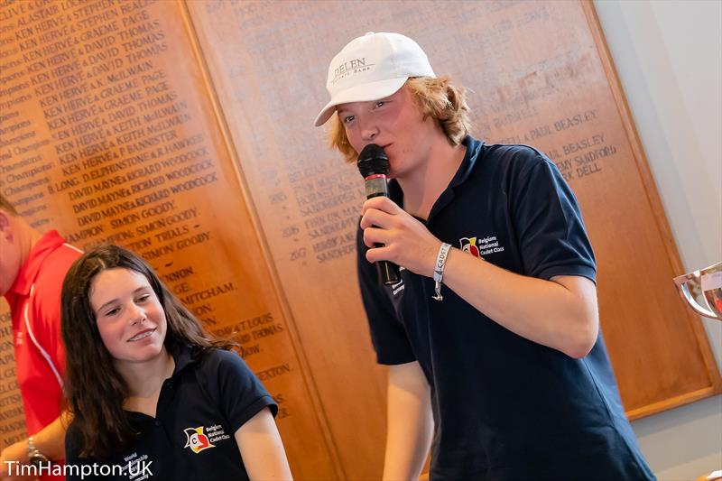 Thibaud Drix and Helena Schoonooghe - Open Champions - Zhik UK Cadet Class Open National Championships 2018 photo copyright Tim Hampton / www.timhampton.uk taken at Thorpe Bay Yacht Club and featuring the Cadet class