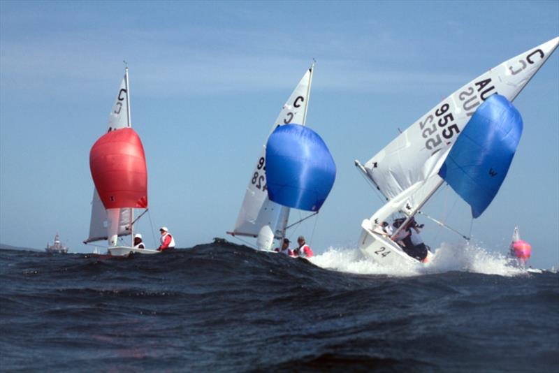 Conditions on the Derwent were quite rough on Day 1 of the International Cadet Nationals photo copyright Pete Harmsen taken at Sandy Bay Sailing Club and featuring the Cadet class