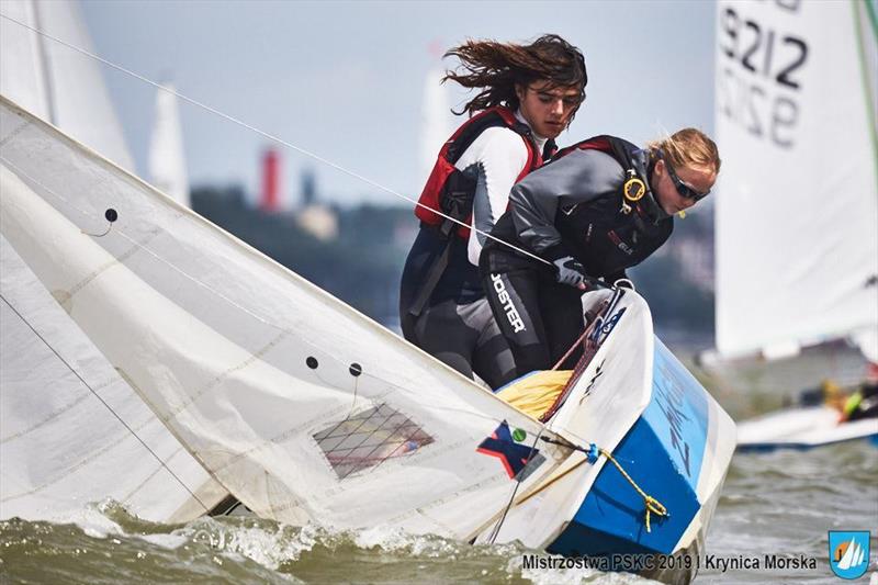 The shallow lake kicked up a short chop which produced many capsizes - 2019 Cadet World Championship - photo © International Cadet Class
