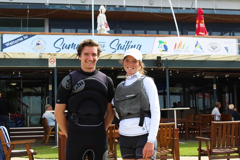 Cadet Nationals - Elliot Hughes and Jarrah Harris-Moore photo copyright Sarah Pettiford taken at Royal Geelong Yacht Club and featuring the Cadet class