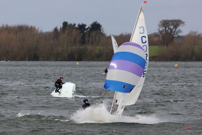 Cadet sailors handle the breeze well on week 5 of the Alton Water 2020 Fox's Chandlery & Anglian Water Frostbite Series photo copyright Tim Bees taken at Alton Water Sports Centre and featuring the Cadet class