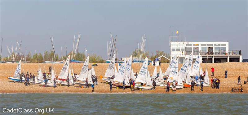 Vaikobi Cadet Class Spring Championships at Pevensey Bay photo copyright CadetClass.org.uk taken at Pevensey Bay Sailing Club and featuring the Cadet class