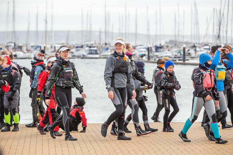 Cadet sailors in Weymouth - photo © UK Cadet Class