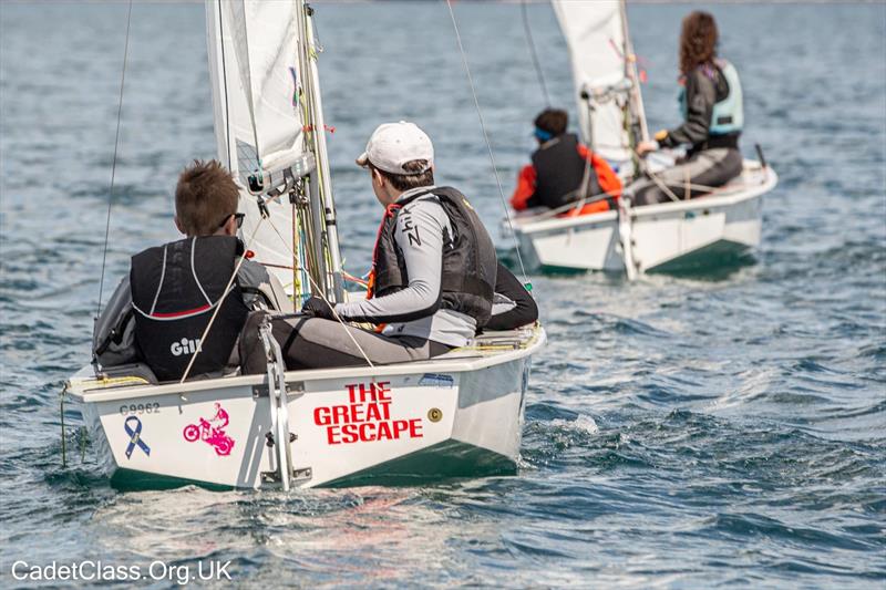 Cadets during a World Team Selector in Weymouth photo copyright UK Cadet Class taken at Weymouth & Portland Sailing Academy and featuring the Cadet class