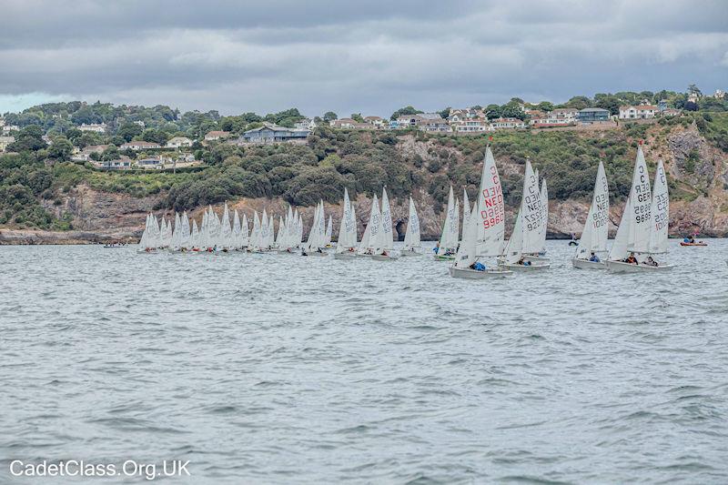 Cadet Europeans at Torbay photo copyright Tim Hampton / www.cadetclass.org.uk taken at Royal Torbay Yacht Club and featuring the Cadet class