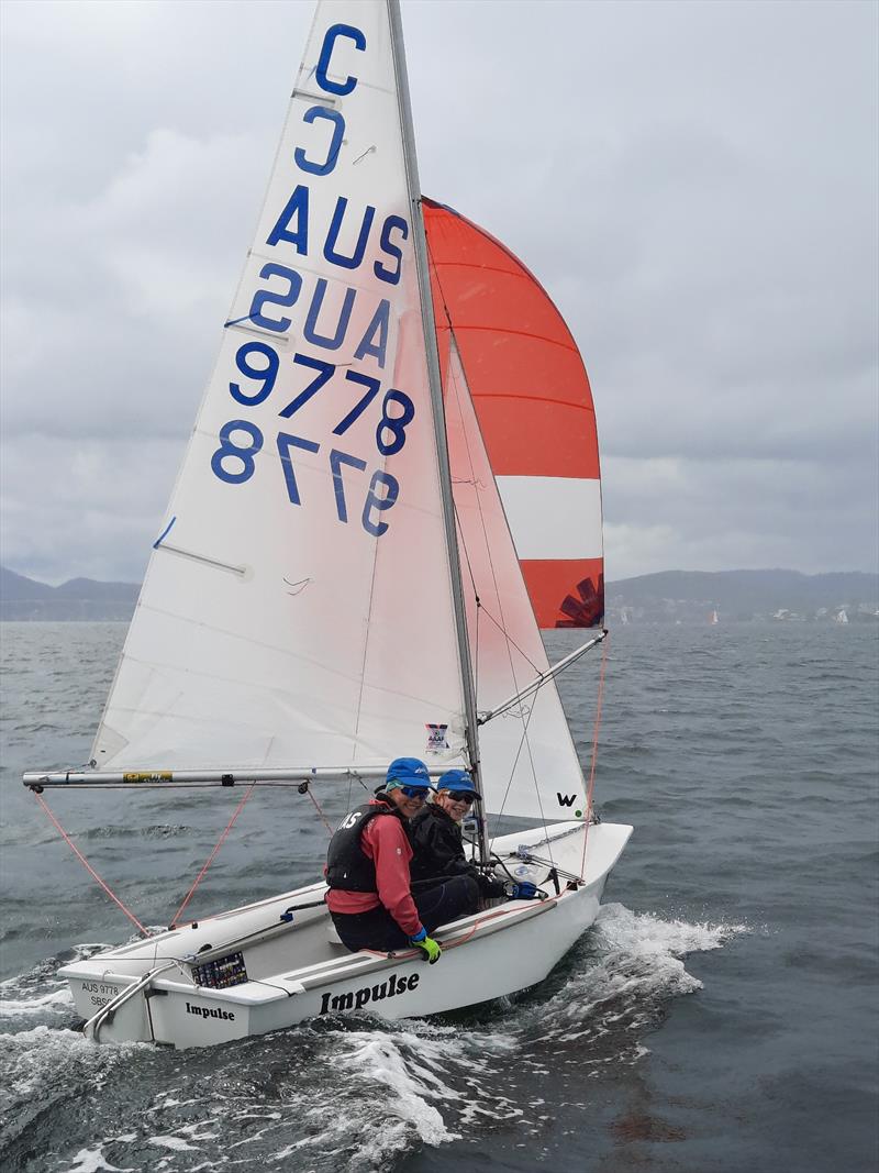Impulse (Faye Read and Olive Hooper) photo copyright Jory Linscott taken at Sandy Bay Sailing Club and featuring the Cadet class
