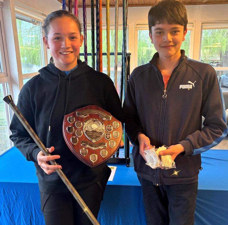Zoe Thomas and Thomas Emile win the Cadet open meeting at Fishers Green - photo © Angie Meyer