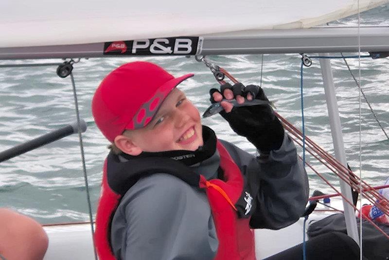 Frank the fish - P&B Cadet UK National Championships at Brixham day 1 - photo © Mark Bailey