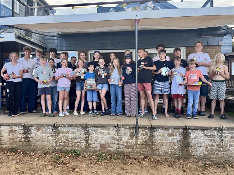 Prize winners at Waldringfield Cadet Week 2026 - photo © Emma Winchester