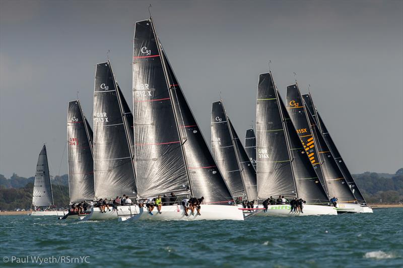 Cape 31 start on day 2 of the Land Union September Regatta photo copyright Paul Wyeth / RSrnYC taken at Royal Southern Yacht Club and featuring the Cape 31 class