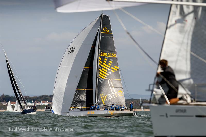 Jiraffe, Cape 31 during HYS Hamble Winter Series Race Week 3 photo copyright Paul Wyeth / www.pwpictures.com taken at Hamble River Sailing Club and featuring the Cape 31 class