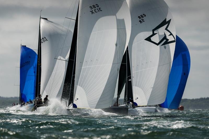 The Cape 31 fleet on Friday during the 2022 RORC Vice Admiral's Cup photo copyright Paul Wyeth / www.pwpictures.com taken at Royal Ocean Racing Club and featuring the Cape 31 class