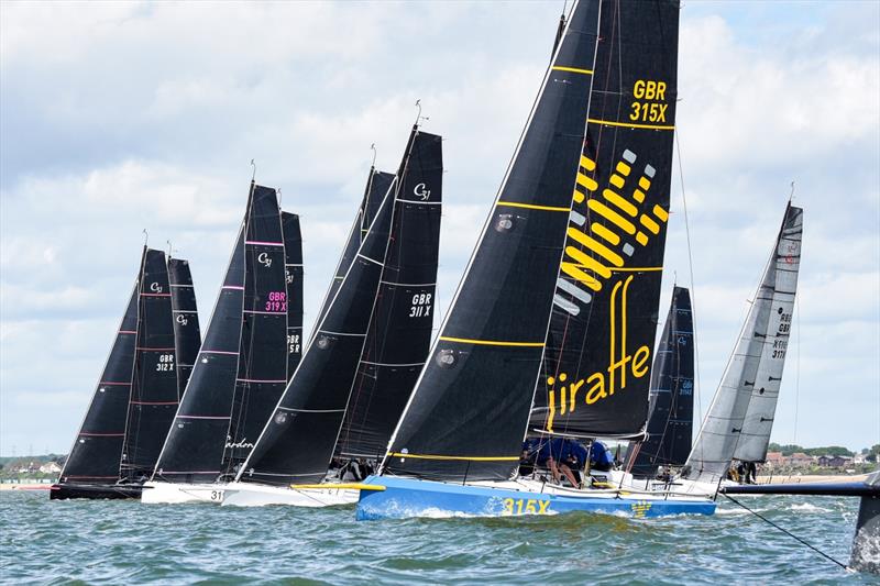 The Cape 31 fleet on Saturday during the 2022 RORC Vice Admiral's Cup photo copyright James Tomlinson taken at Royal Ocean Racing Club and featuring the Cape 31 class