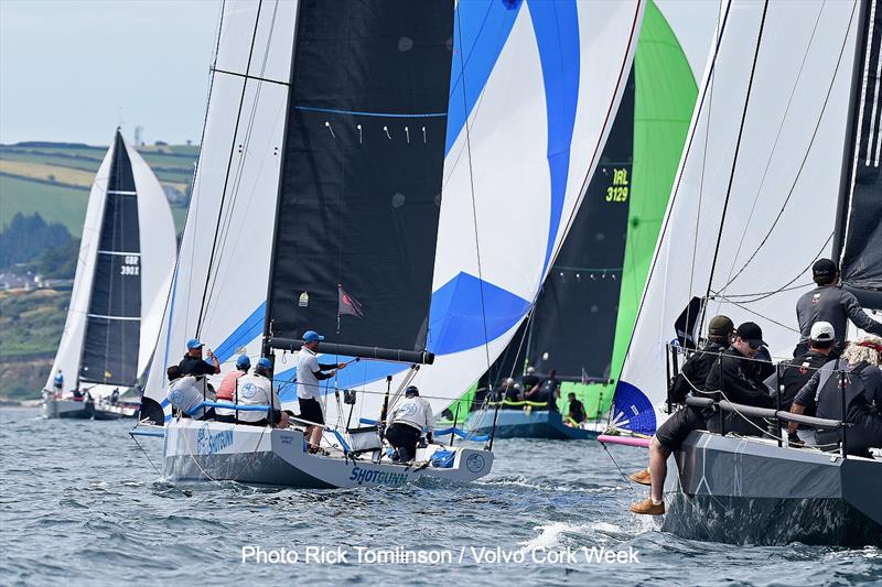 Cape 31 fleet on day 1 of Volvo Cork Week 2022 photo copyright Rick Tomlinson / Volvo Cork Week taken at Royal Cork Yacht Club and featuring the Cape 31 class