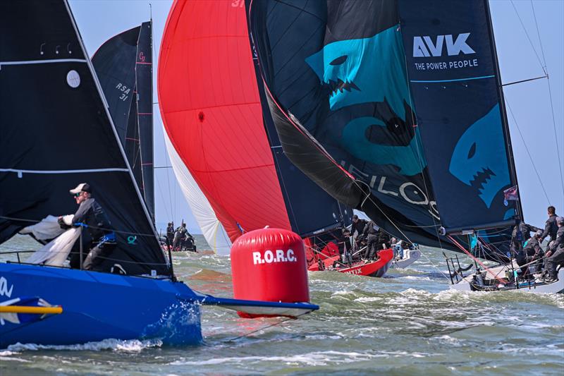 Cape 31 fleet on Super Saturday at the RORC Vice Admiral's Cup 2023 photo copyright Rick Tomlinson / RORC taken at Royal Ocean Racing Club and featuring the Cape 31 class