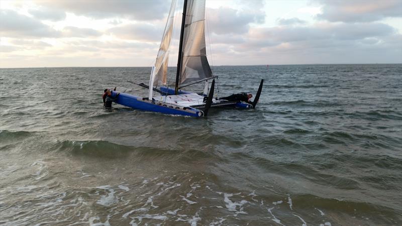 Flying Dutchmen Heemskerk and Zanen build race-monster for Round Texel photo copyright Willeke Aapkes taken at  and featuring the Catamaran class