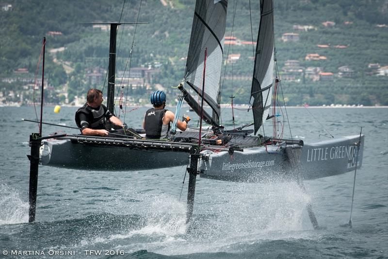 Foiling Week 2016 on Lake Garda photo copyright Martina Orsini taken at Fraglia Vela Malcesine and featuring the Catamaran class