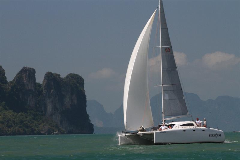 Hurricane on day 1 of The Bay Regatta 2017 photo copyright Scott Murray taken at Phuket Yacht Club and featuring the Catamaran class