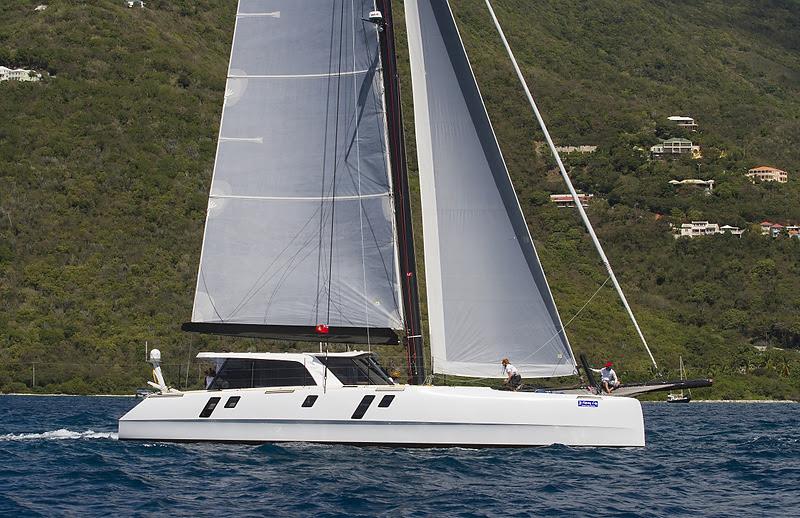 Fredrik Moe's Jamaican Gunboat 60, Moementum photo copyright Ingrid Abery / www.ingridabery.com taken at Antigua Yacht Club and featuring the Catamaran class