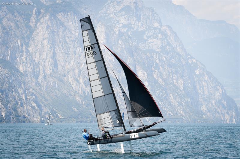 Foiling Week Garda 2017 day 1 photo copyright Martina Orsini taken at Fraglia Vela Malcesine and featuring the Catamaran class