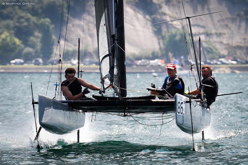 Foiling Week Garda 2017 day 3 photo copyright Martina Orsini taken at Fraglia Vela Malcesine and featuring the Catamaran class