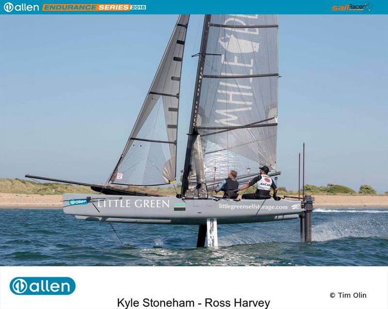 Kyle Stoneham & Ross Harvey during the Solent Forts Race - Allen Endurance Series Round 1 photo copyright Tim Olin / www.olinphoto.co.uk taken at Hayling Ferry Sailing Club and featuring the Catamaran class