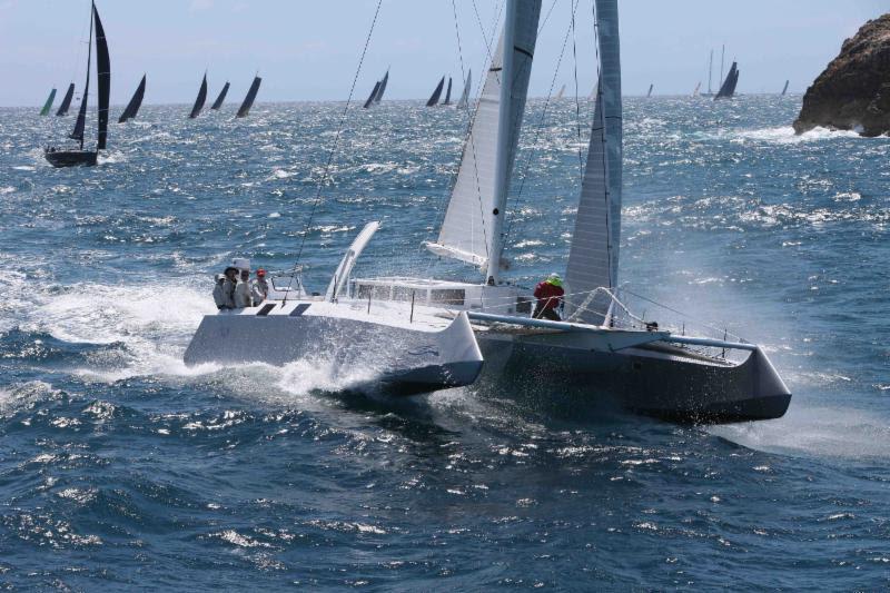 Greg Slyngstad's Bieker 53 Fujin (USA) finished the race just over 20 minutes after Volvo 70 Wizard in the RORC Caribbean 600 photo copyright Tim Wright / www.photoaction.com taken at Royal Ocean Racing Club and featuring the Catamaran class