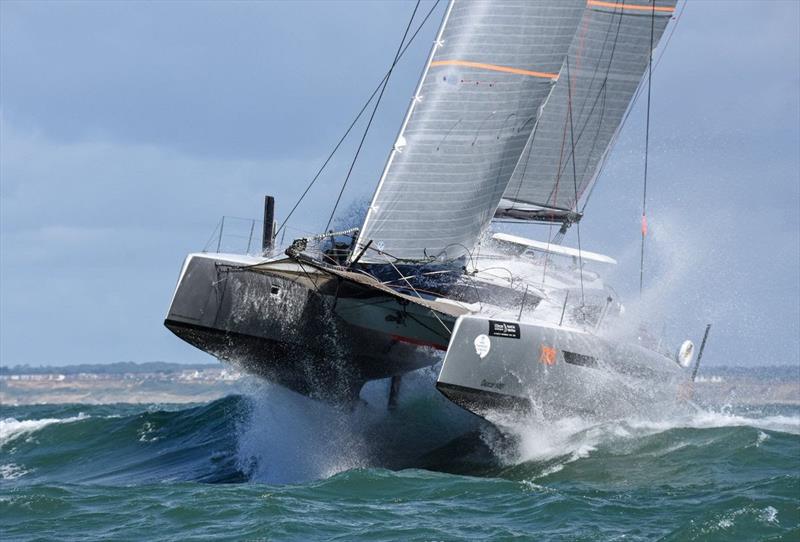 Simon Baker's Dazcat 1495 Hissy Fit photo copyright James Tomlinson taken at Royal Ocean Racing Club and featuring the Catamaran class