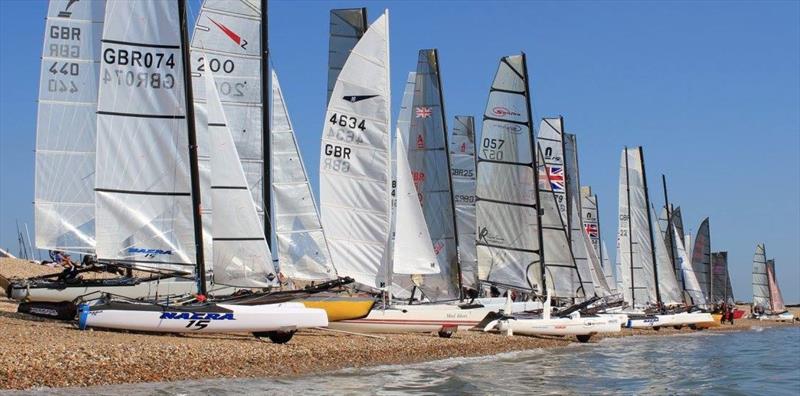 Stokes Bay Cat Open photo copyright Lorraine Budgen taken at Stokes Bay Sailing Club and featuring the Catamaran class