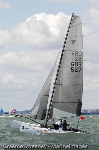 Racing in the 2009 Nore Race on the Thames Estuary photo copyright Graeme Sweeney / www.MarineImages.co.u taken at Benfleet Yacht Club and featuring the Catamaran class