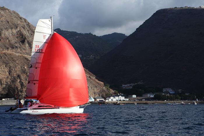 Line honours for Banjo in the Governor's Cup Race photo copyright SHBC taken at  and featuring the Catamaran class