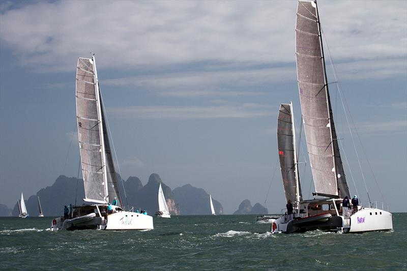 Multihull action - The Bay Regatta 2018 - photo © Scott Murray