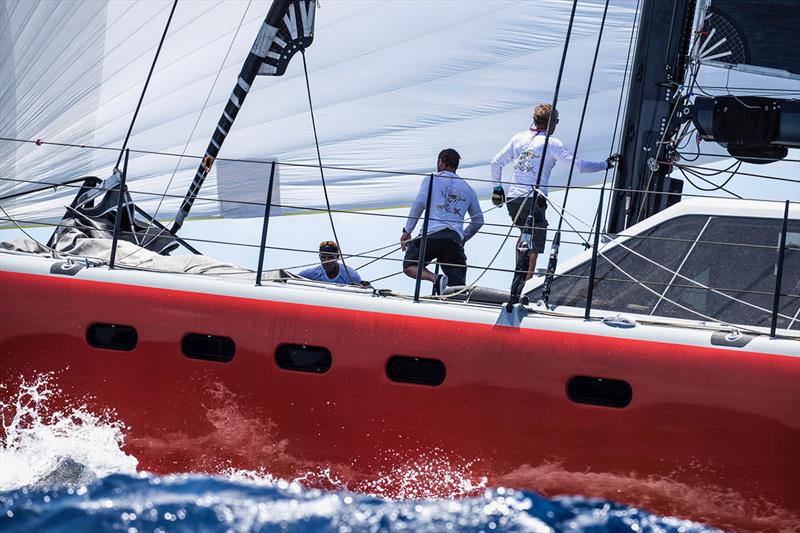 Race 1 on Lloyd Thornburg's Phaedo at Les Voiles de St Barth photo copyright Rachel Fallon-Langdon / Team Phaedo taken at Saint Barth Yacht Club and featuring the Catamaran class