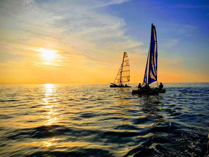 05 May winner 2 - Andy Strudwick - Sunset sail with Tresaith Mariners photo copyright Andy Strudwick taken at Royal Yachting Association and featuring the Catamaran class