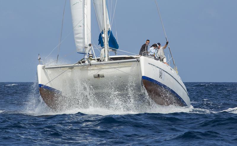 What goes up... Phuket King's Cup 2019 photo copyright Guy Nowell / Phuket King's Cup taken at Royal Varuna Yacht Club and featuring the Catamaran class