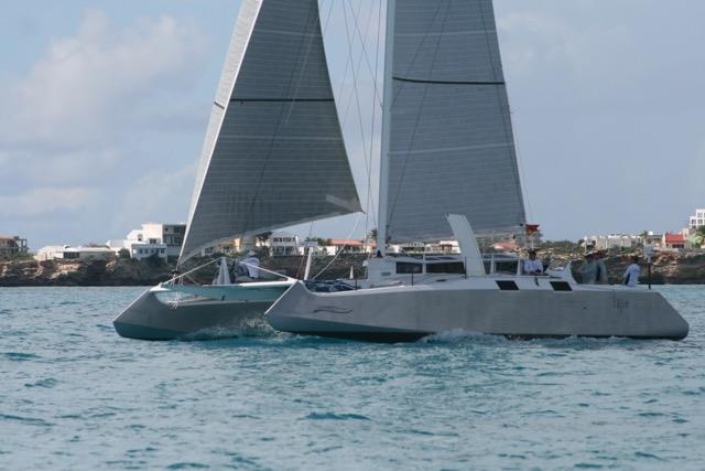Fujin racing in the 2019 Caribbean Multihull Challenge photo copyright Caribbean Multihull Challeng taken at  and featuring the Catamaran class