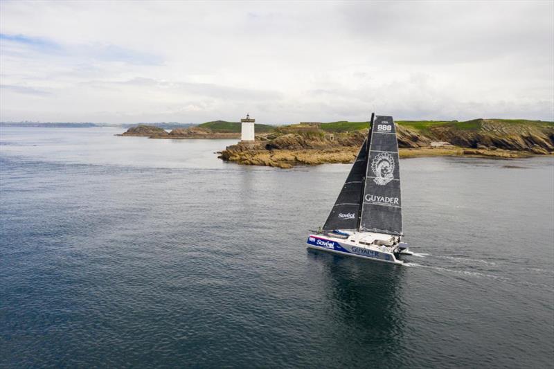 Christian Guyader's Saveol (FRA) skippered by Gwen Chapalain photo copyright M. Viezzer taken at Royal Ocean Racing Club and featuring the Catamaran class