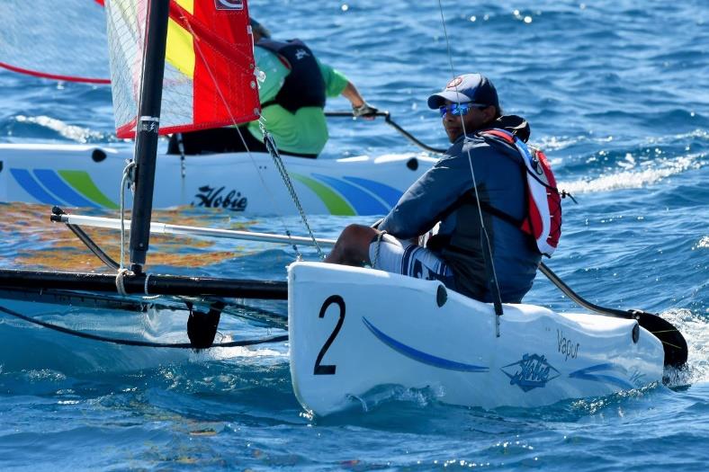 The USA's Michael Compton, Hobie Wave Class winner at the 48th St. Thomas International Regatta - photo © Dean Barnes / STIR