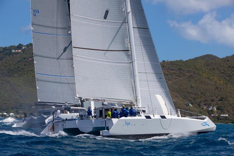 Fujin, the Biecker 53 catamaran in the Offshore Multihull class sailed around Tortola - 49th BVI Spring Regatta & Sailing Festival  photo copyright Alastair Abrehart taken at Royal BVI Yacht Club and featuring the Catamaran class