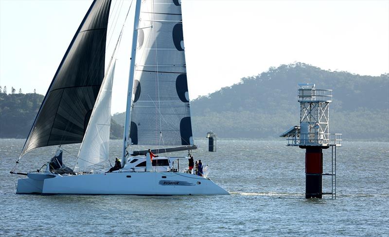 Rushour at finish - Brisbane to Gladstone Multihull Yacht Race - photo © Chris Dewar