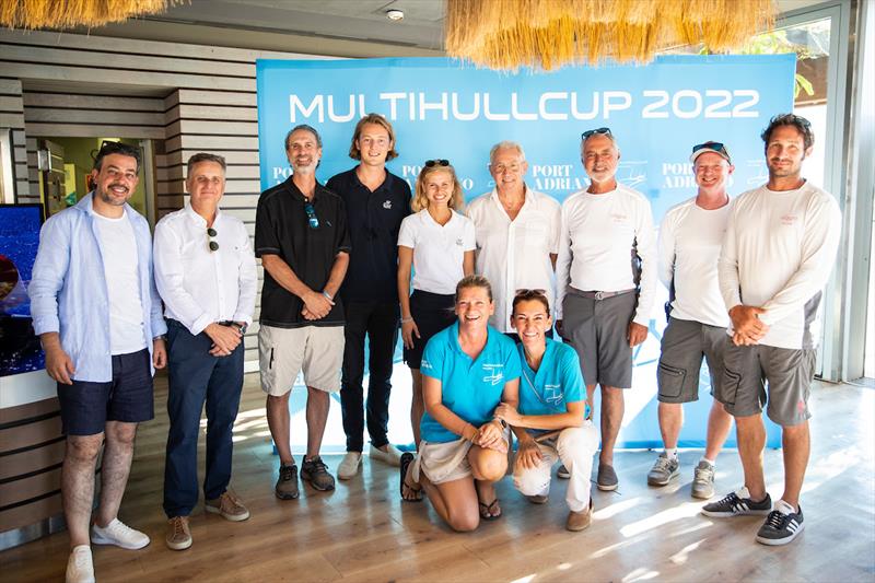 Multihull Cup 2022 prize giving photo copyright Sailing Energy / Multihull Cup taken at  and featuring the Catamaran class