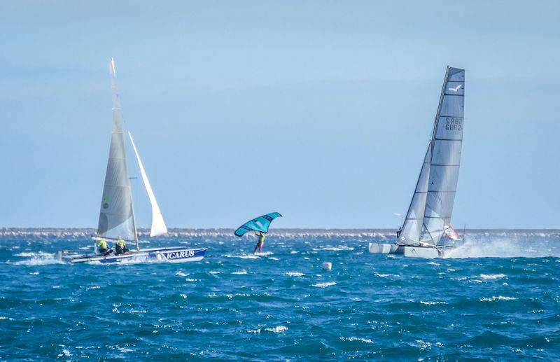 Weymouth Speed Week 2022: Icarus and Vampire photo copyright Andrew Fisher taken at Weymouth & Portland Sailing Academy and featuring the Catamaran class