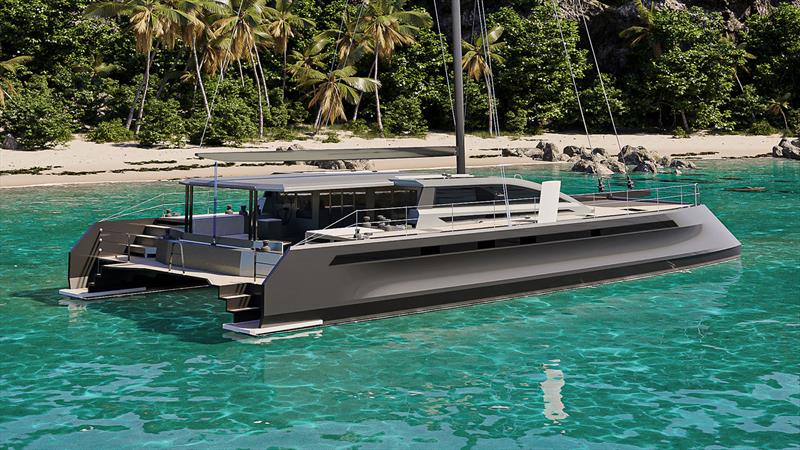 Cure Marine all-carbon, Custom 70 Express Cruising Cat by Stuart Bloomfield photo copyright Cure Marine taken at  and featuring the Catamaran class