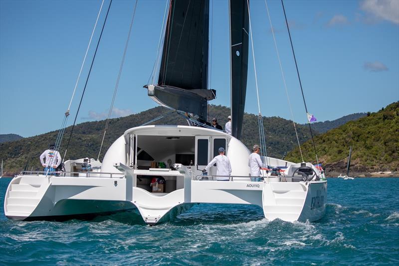 Earthling's size is intimidating - 2023 Airlie Beach Race Week photo copyright Shirley Wodson taken at Whitsunday Sailing Club and featuring the Catamaran class