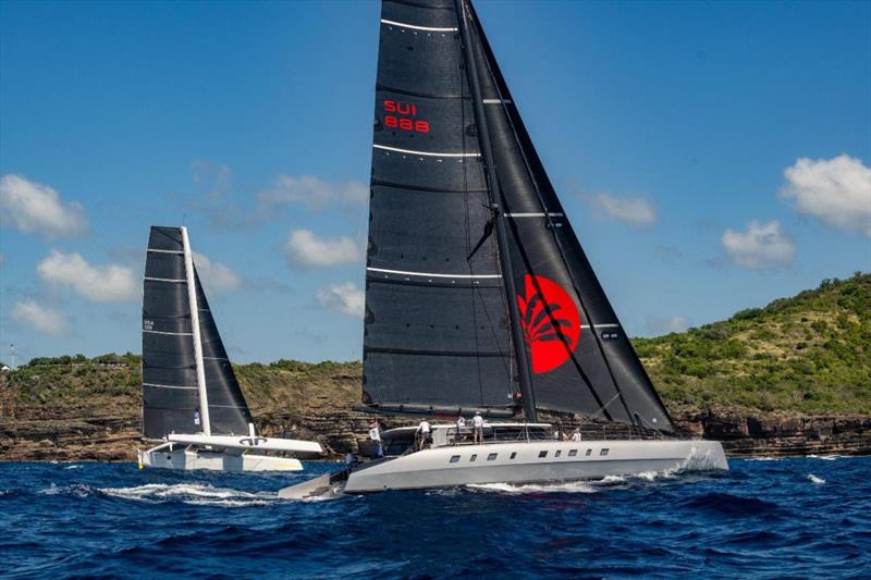 Adrian Keller's Irens 84 catamaran Allegra (SUI) photo copyright Alex Turnbull taken at Royal BVI Yacht Club and featuring the Catamaran class