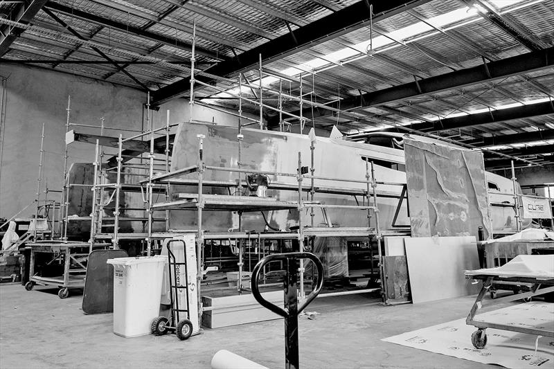 The Longeron of the Cure 55 is not only integral to the main mould, but also very distinctive photo copyright Cure Marine taken at  and featuring the Catamaran class