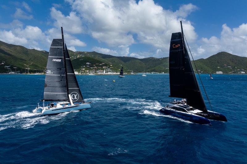 Lee Overlay Partners III (GBR) and Gunboat 72 Layla (GBR)  - BVI Spring Regatta & Sailing Festival - photo © Alex Turnbull / Tidal Pulse Media