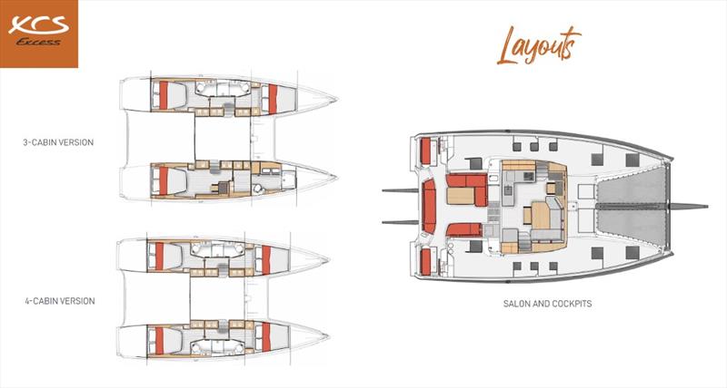 Excess 13 layout - photo © Excess Catamarans