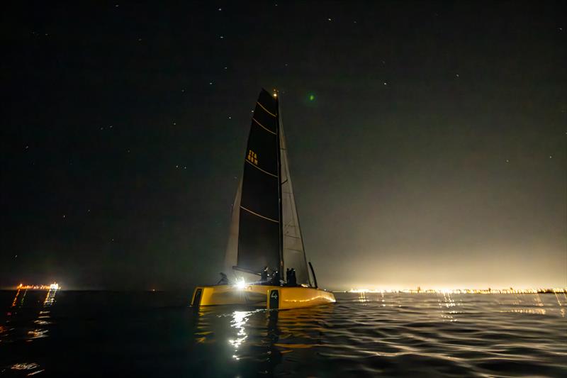 The DNA F4 cat Falcon takes line honours in the RAN 630 - photo © F.Taccola/ SVI2025/ RAN630