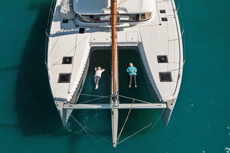 Excess 14 has very large trampolines - photo © Excess Catamarans